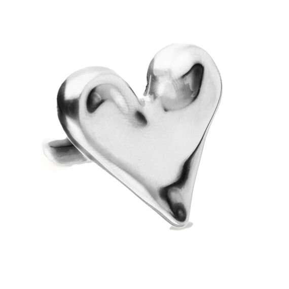 Серебряное кольцо женское с сердцем UNOde50 Beat, Размер (мм): 16,3-16,7, изображение 2