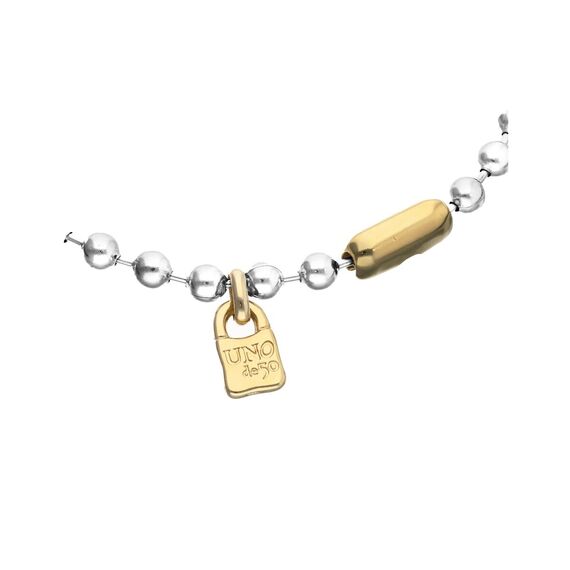 Серебряное колье с золотыми вставками UNOde50 Beat, изображение 3