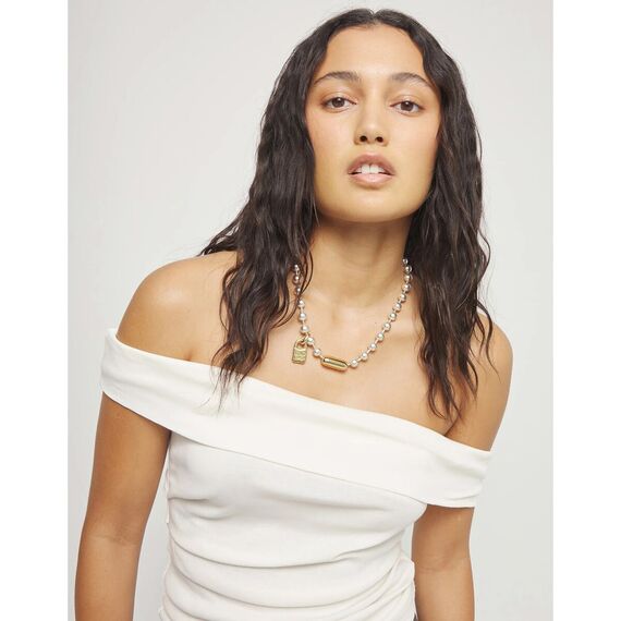 Серебряное колье с золотыми вставками UNOde50 Beat, изображение 4