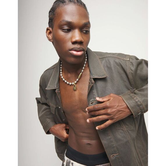 Серебряное колье с золотыми вставками UNOde50 Beat, изображение 5