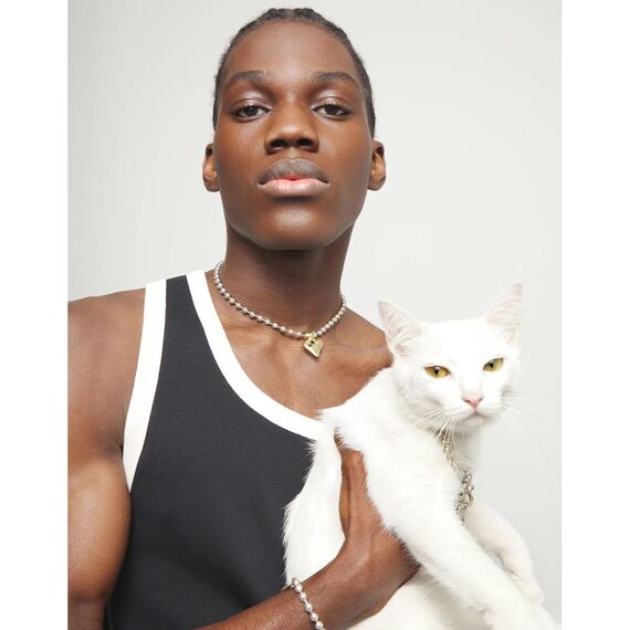 Серебряное колье с золотым сердцем UNOde50 Beat, изображение 4