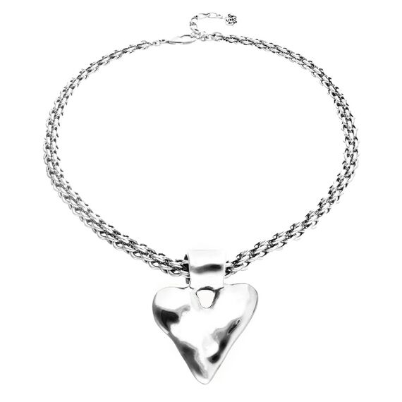 Серебряное колье женское с сердцем UNOde50 Beat, изображение 2