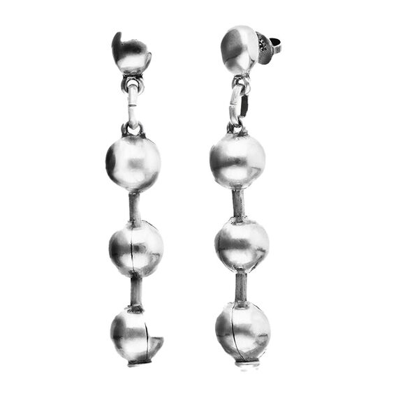 Серебряные серьги женские с шариками UNOde50 Beat