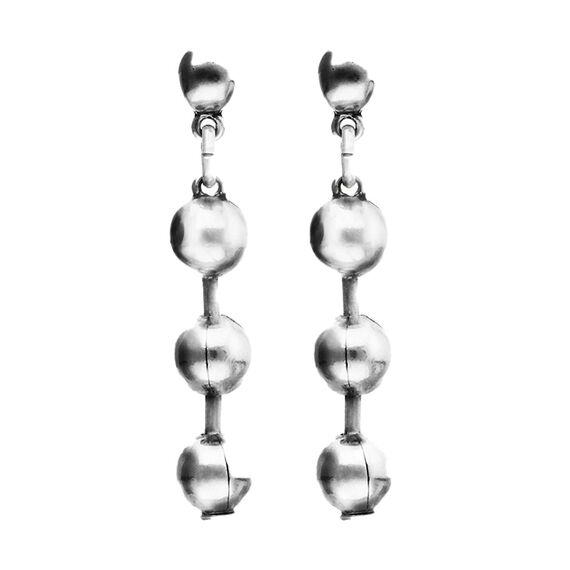 Серебряные серьги женские с шариками UNOde50 Beat, изображение 2