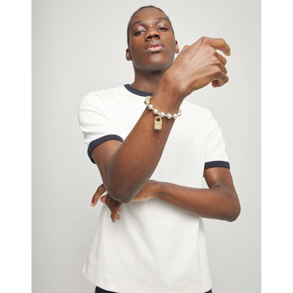 Серебряный браслет из бусин с золотой подвеской UNOde50 Beat, Размер (мм): 165, изображение 4