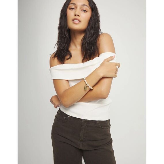 Серебряный браслет из бусин с золотой подвеской UNOde50 Beat, Размер (мм): 165, изображение 5