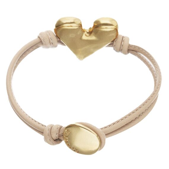 Кожаный браслет с золотым сердцем UnoDe50 Beat, Размер (мм): 165, изображение 2