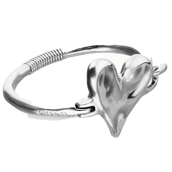 Серебряный браслет жесткий с сердцем UnoDe50 Beat, Размер (мм): 165, изображение 3