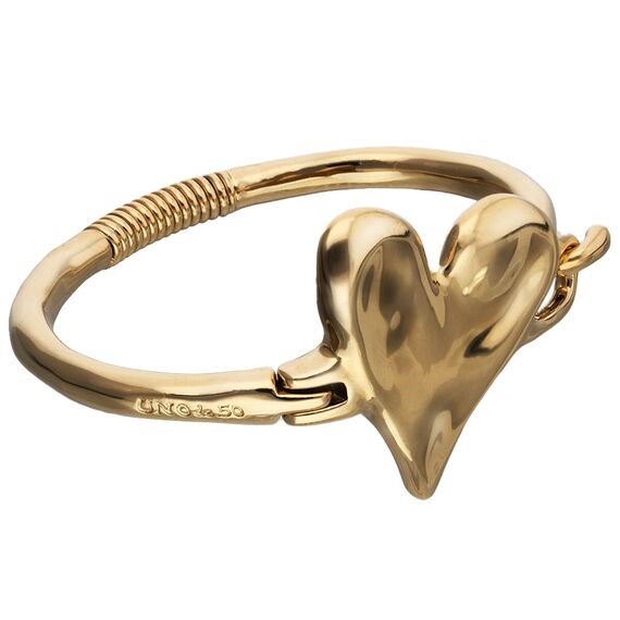 Золотой браслет жесткий с сердцем UnoDe50 Beat, Размер (мм): 165, изображение 2