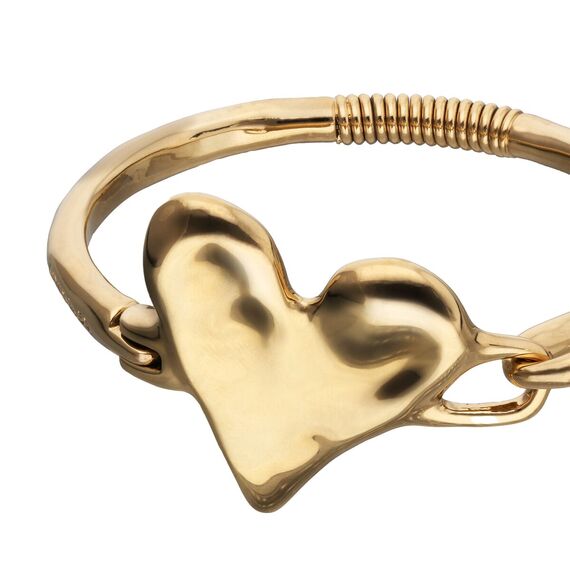 Золотой браслет жесткий с сердцем UnoDe50 Beat, Размер (мм): 165, изображение 3