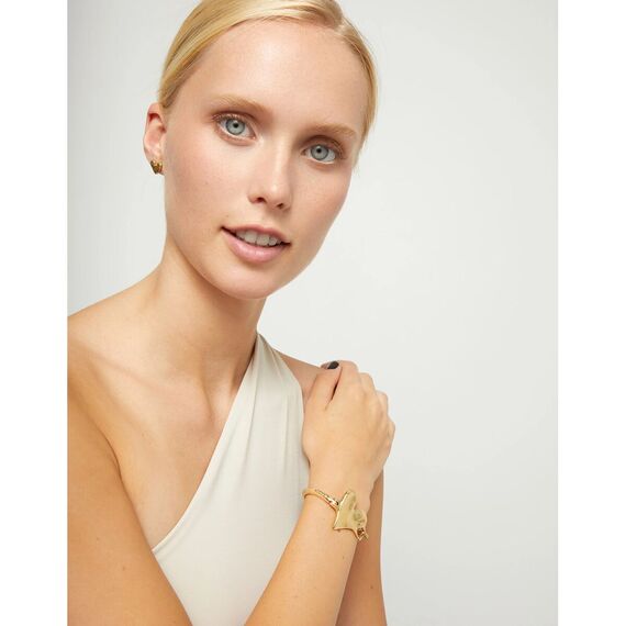 Золотой браслет жесткий с сердцем UnoDe50 Beat, Размер (мм): 165, изображение 5