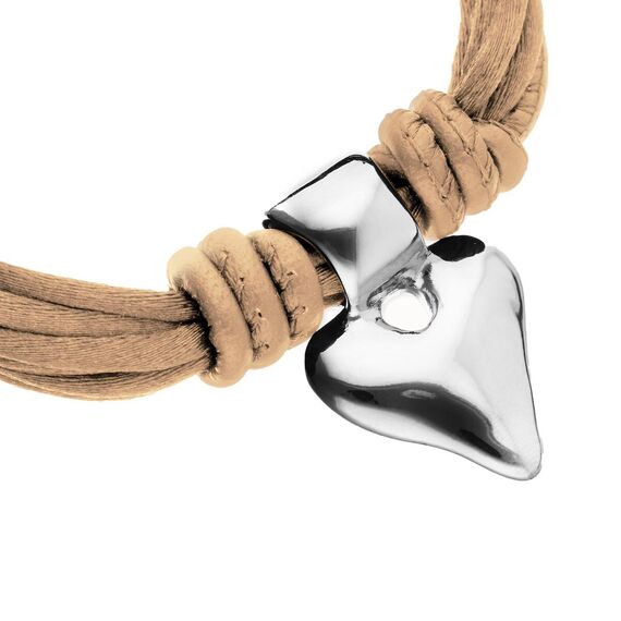 Кожаный браслет с серебряным сердечком UNOde50 Beat, изображение 3