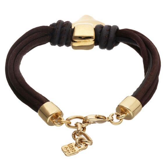 Кожаный браслет с золотым сердечком UNOde50 Beat, изображение 2