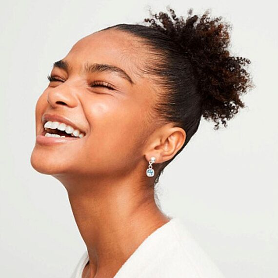 Серебряные серьги женские с кристаллом Сваровски UNOde50 Ser Expresiva, изображение 3