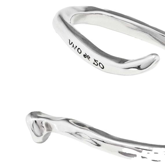 Серебряный браслет согнутый в спираль Гвоздь UNOde50 B12, изображение 3