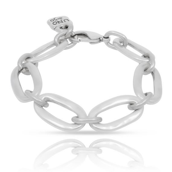 Серебряный браслет женский с овальными звеньями Бомба UNOde50 Awesome