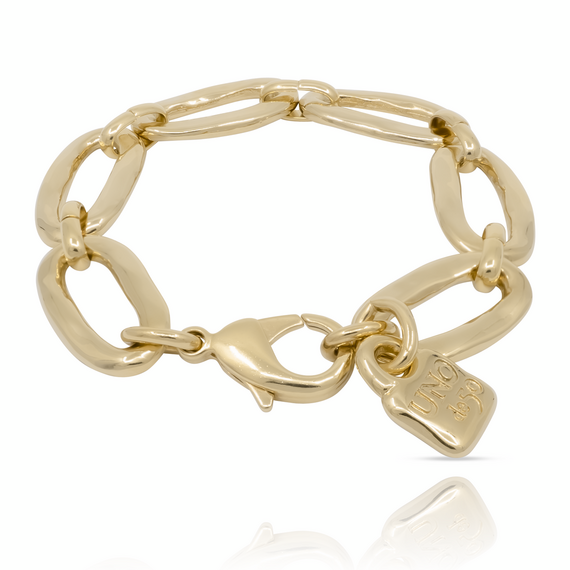 Золотой браслет женский с овальными звеньями Бомба UNOde50 Awesome, изображение 3