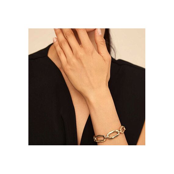 Золотой браслет женский с овальными звеньями Бомба UNOde50 Awesome, изображение 5