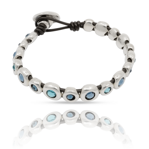 Серебряный браслет с кристаллами Сваровски Магическое прикосновение UNOde50 Magic touch, изображение 2