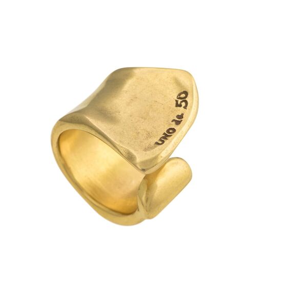 Золотое кольцо женское открытое Трещина UNOde50 The crevice, Размер (мм): 18,3-18,7