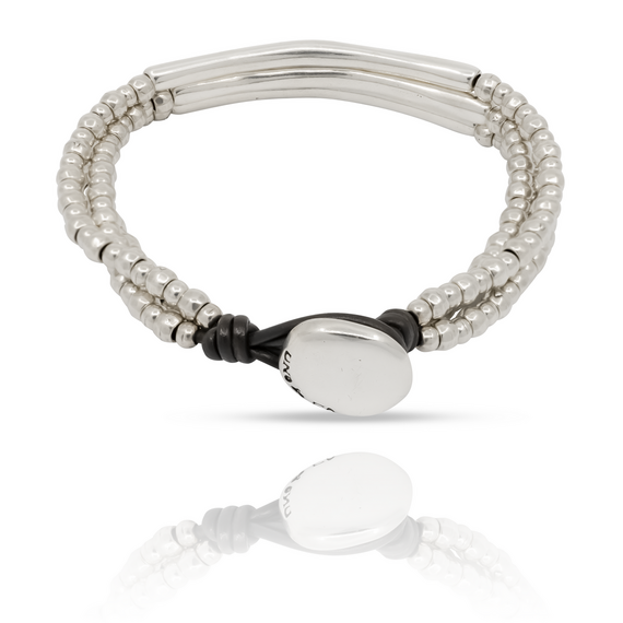 Серебряный браслет многослойный UNOde50 La vie en rose, изображение 3