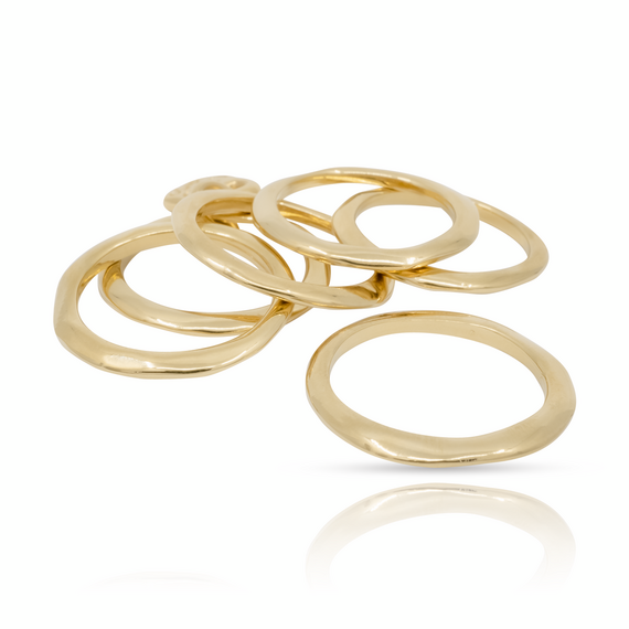 Золотое кольцо женское многослойное Под замком UNOde50 Prisoner, Размер (мм): 17,3-17,7, изображение 2