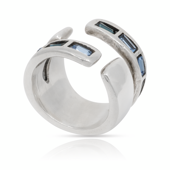 Серебряное кольцо женское с камнями Сваровски UnoDe50 Japan, Размер (мм): 155, изображение 5