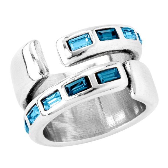 Серебряное кольцо женское с камнями Сваровски UnoDe50 Japan, Размер (мм): 19,1-19,5