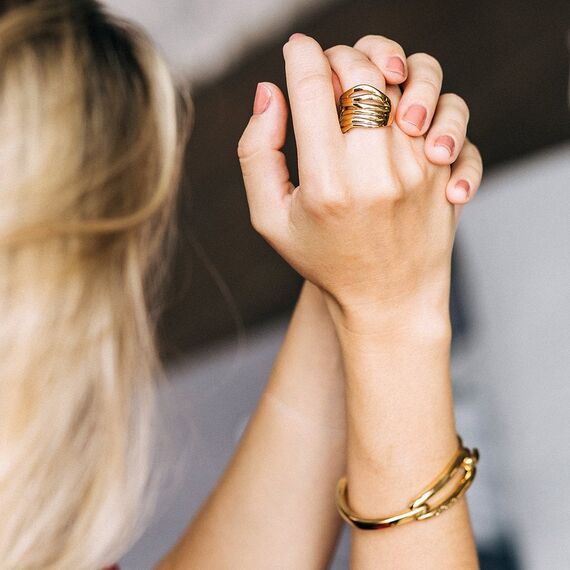 Золотое кольцо женское Пляж UNOde50 Nihiwatu Beach, Размер (мм): 18,3-18,7, изображение 5