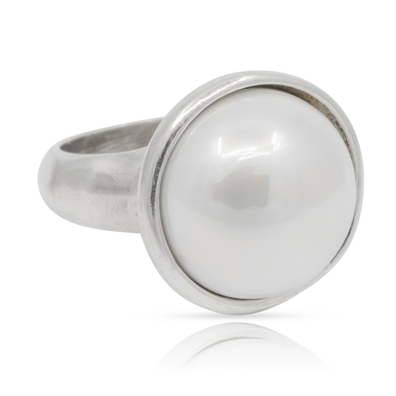 Серебряное кольцо женское с жемчугом Превосходный UNOde50 Superlative, Размер (мм): 17,3-17,7, изображение 3