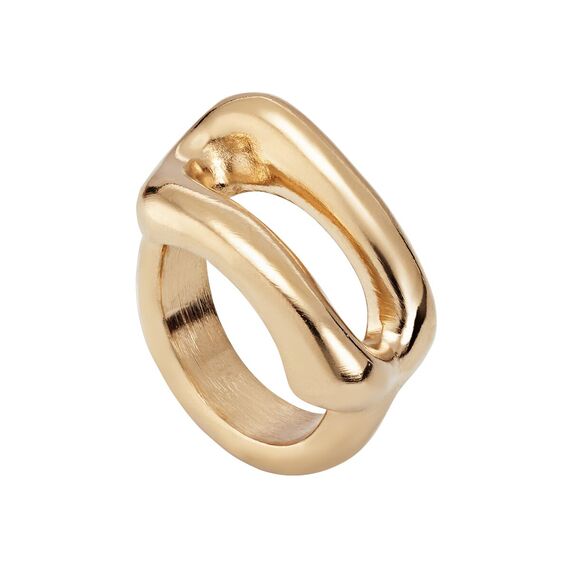 Золотое кольцо женское прямоугольное UNOde50 Shapes, Размер (мм): 16,3-16,7