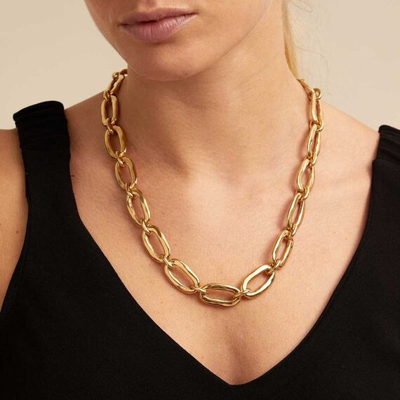 Золотое ожерелье цепочка Связь UNOde50 Link, изображение 4