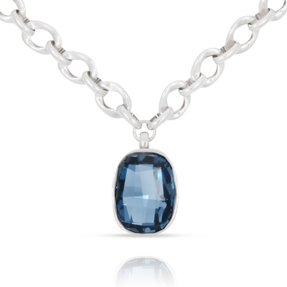 Серебряное ожерелье с кристаллом Сваровски Зажигать UNOde50 Light it up, изображение 2