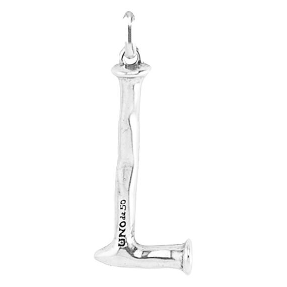 Серебряная подвеска на цепочку Буква L большая UNOde50