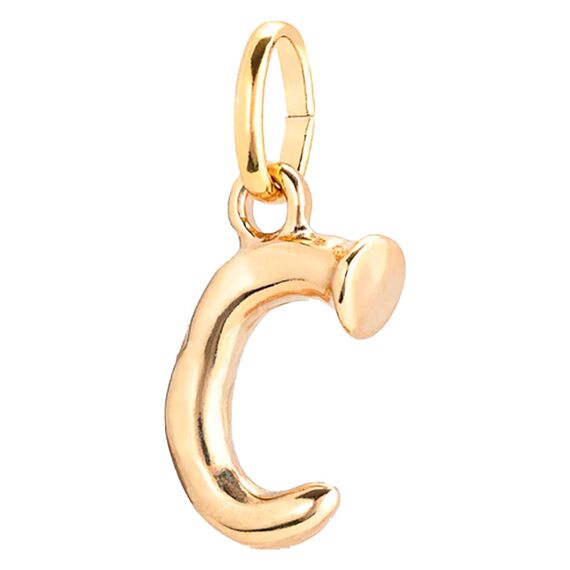 Золотая подвеска на цепочку Буква C малая UNOde50, изображение 2