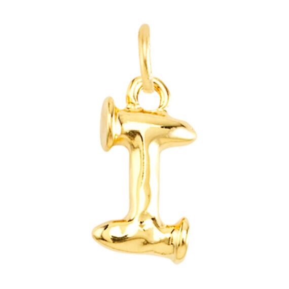 Золотая подвеска на цепочку Буква I малая UNOde50