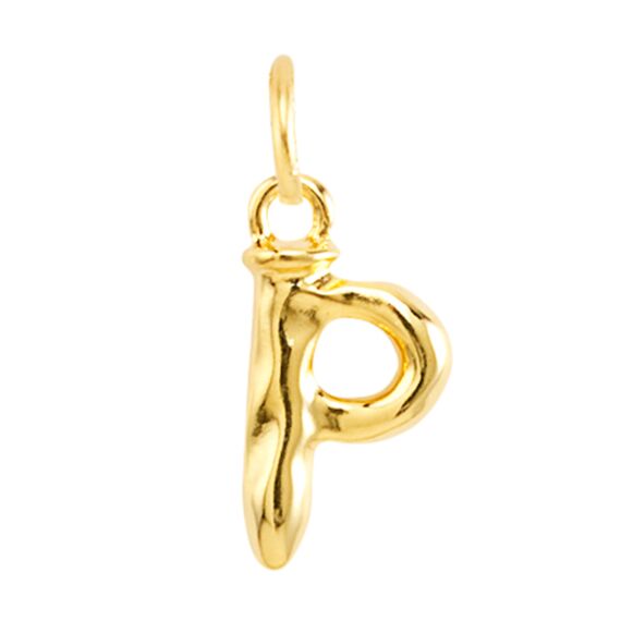Золотая подвеска на цепочку Буква P малая UNOde50