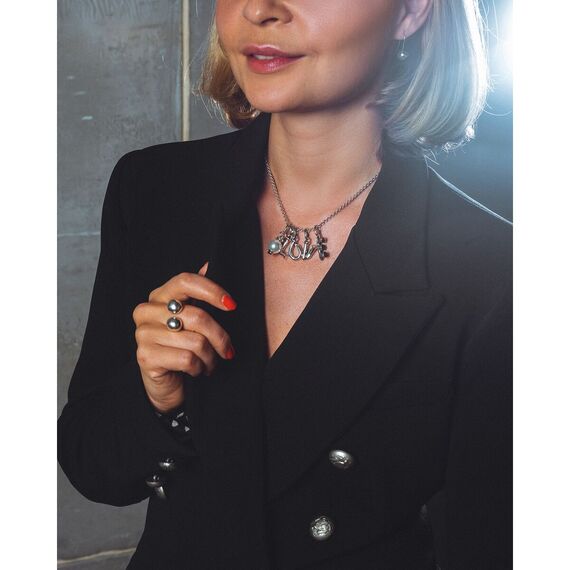 Серебряная подвеска Жемчужина UNOde50 Charm moon, изображение 4