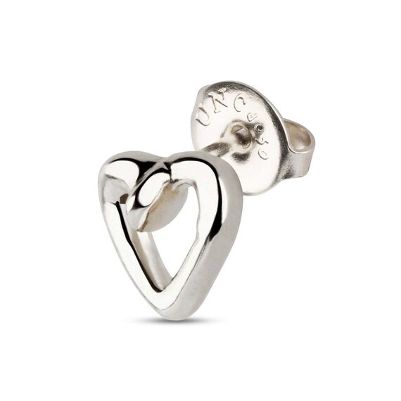 Серебряная моносерьга для пирсинга Сердечко UNOde50 Hart 2, изображение 2