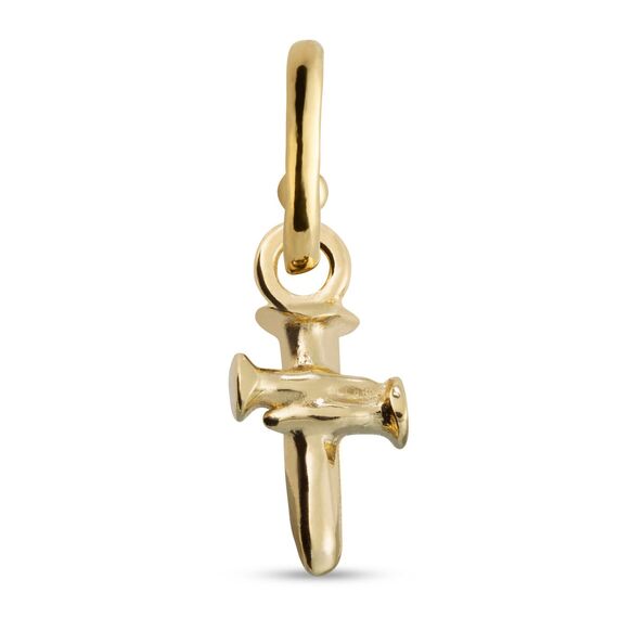 Золотая подвеска для пирсинга Крестик UNOde50 Take me to church