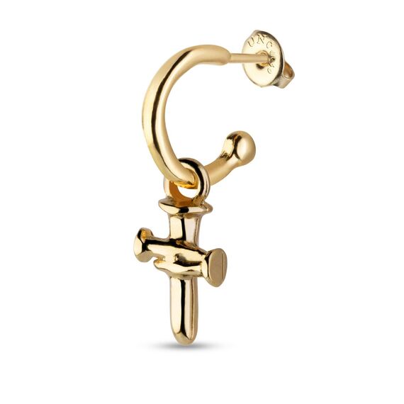 Золотая подвеска для пирсинга Крестик UNOde50 Take me to church, изображение 4