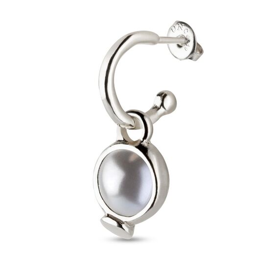 Серебряная подвеска для пирсинга с жемчужиной Вот это да! UNOde50 WoW!, изображение 4