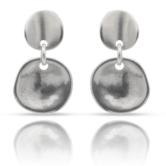 Серебряные серьги висячие Чешуйки UNOde50 Scales