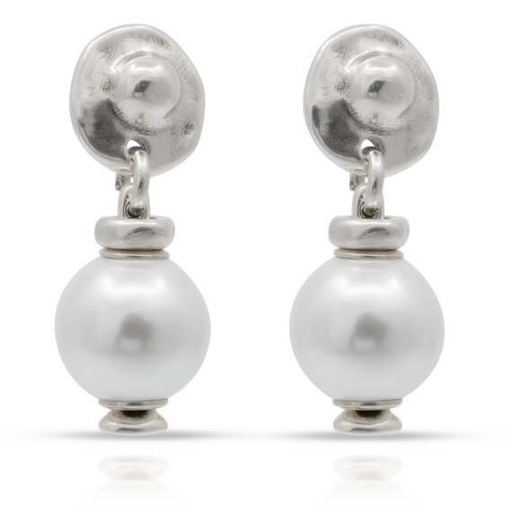 Серебряные серьги женские с жемчугом UNOde50 Texcoco, изображение 2