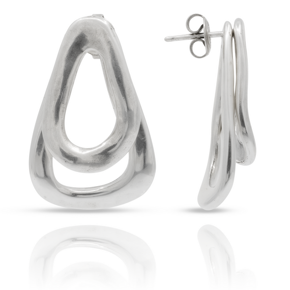 Серебряные серьги женские Скрепленный UNOde50 Connected, изображение 4