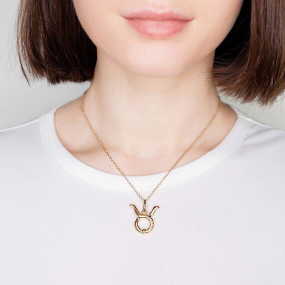 Золотая подвеска знак зодиака Телец UNOde50 Taurus, изображение 3