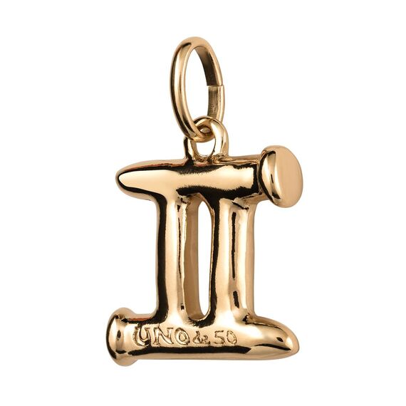 Золотая подвеска знак зодиака Близнецы UNOde50 Gemini, изображение 2