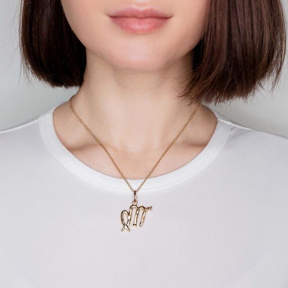 Золотая подвеска знак зодиака Дева UNOde50 Virgo, изображение 3