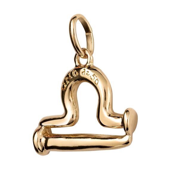 Золотая подвеска знак зодиака Весы UNOde50 Libra, изображение 2