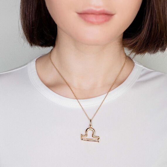 Золотая подвеска знак зодиака Весы UNOde50 Libra, изображение 3